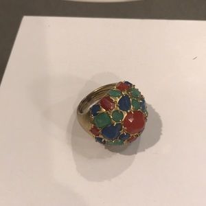 Multi colored cocktail ring